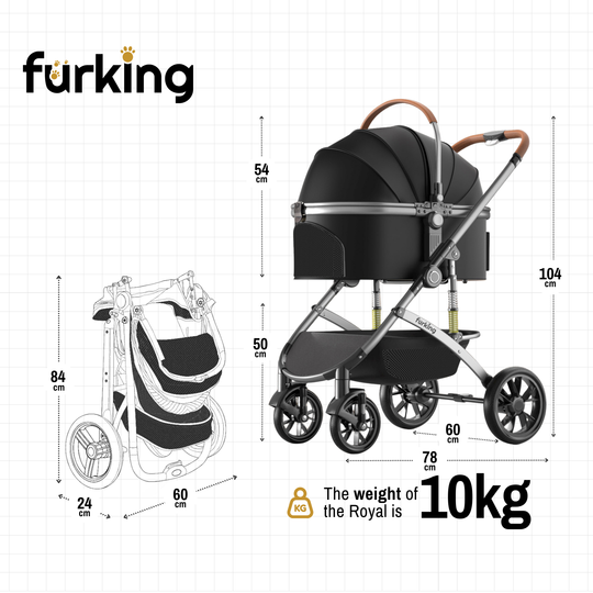 Fur King Royal Pet Stroller
